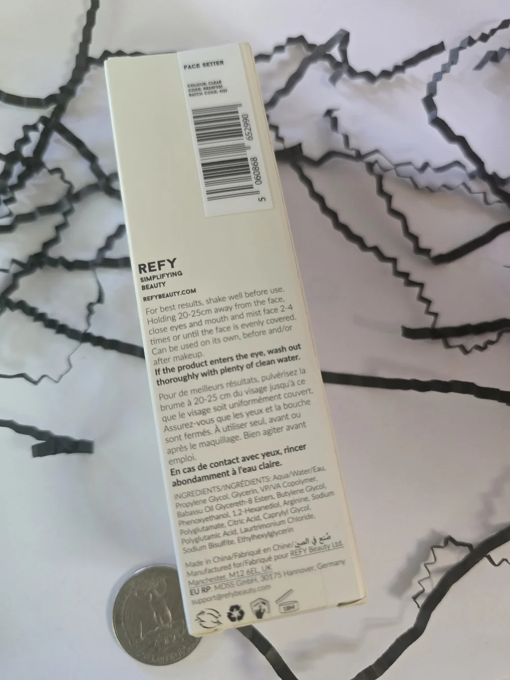 REFY Face Setter Clear Setting Spray 50 mL Full Size New Sealed